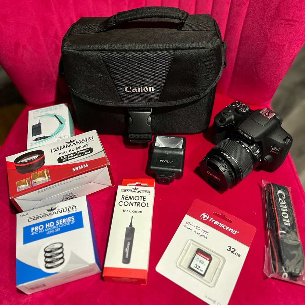 Canon Black DSLR Camera Kit with Accessories
